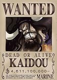 ONE PIECE ワンピース 公式 手配書 ウォールステッカー 日本製 42cm×29.7cm(op-465:カイドウ 46億1110万)