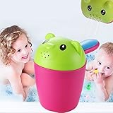 1pcs赤ちゃんプラスチックBearシャワーセット水スクープand WashヘアシャワーバスカップBathtubおもちゃ＠＠ローズレッド＠
