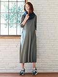 Angeliebe エンジェリーベ マタニティ 授乳口 付 やわらか フライス マキシ ワンピース 妊婦服 授乳服 産前 産後 S ～ M 杢 チャコール