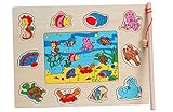 POTATO 木製 魚つりゲーム パズル 釣竿 セット