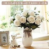 BAGEHUA ベルベットローズ花のシミュレーションモデル・ルームの装飾が施されたリビングルームの絹のフラワーフェイクを設定するには、