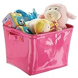 mDesign Baby Nursery Organizer Storage Bin for Diapers, Stuffed Animals, Towels, Blankets - Vegan Pa