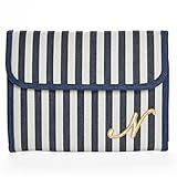 【B4-4/5】 イニシャル デニム 母子手帳 ジャバラ式 母子手帳ケース マルチケース ■E-BOOK-DNM■ (ストライプN)