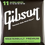Gibson SAG-MB11 アコースティックギター弦 Masterbuilt Premium ウルトラライトゲージ 011-052 (ギブソン)