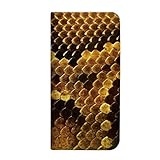 mitas IS03 IS03 ケース 手帳型 ベルトなし 蛇 パイソン イエロー (309)NB-0299-YE/IS03