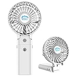 2020年モデル HandFan 携帯扇風機 手持ち・卓上・クリップ 三用 最大20時間動作 5200mAhモバイルバッテリー/大容量電池搭