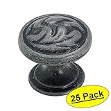 Amerock bp1355wi True Elegance錬鉄オークリーフキャビネットハードウェアノブ – 1 – 1 / 4 "直径 – 25パック