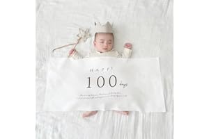 FAMULIA 100日祝い タペストリー 横長 飾り付け 赤ちゃん用 高級生地 お食い初め 飾り 90cm (100days タペストリー)