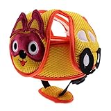 Baoblaze 全４種類　赤ちゃん　幼児　安全ヘルメット　ソフト　ヘッドガード　プロテクター　保護　ケガ　防止　軽量　調整可能　洗える - 黄色い猫