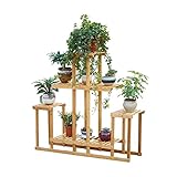 TIDLT フラワースタンド バンブー バルコニー リビングルーム 多層 ストレージラック 130 * 25 * 92CM 原色 (色 : 原色)