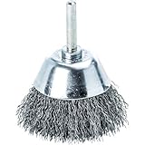 LESSMANN 軸付カップ型ブラシ スチール波線0.3 Φ70 437162