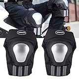KIMISS 2個 モトクロスオートバイサイクリング膝パッド ガードプロテクター保護ギア 厚いスポンジ滑り止め 高強度シェル