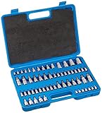 XtremepowerUS 60 PC Star Socket Set Tamper Bit Plus Proof S2 Chrome Tools W/Case [並行輸入品]