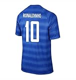 Nike Ronaldinho #10 Brazil Away Soccer Jersey 2...