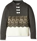 《春秋冬対応》SCHNEE(スネー) レース付ロンT 120cm /チャコール NO.F-661175