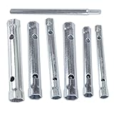 7pcs　スチール　6-17mm　チューブラーボックスレンチ　チューブスパナメトリック　ソケットセットツールキット