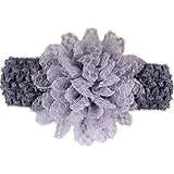 precocious girl ベビー ヘアバンド 新生児 髪飾り (グレー)