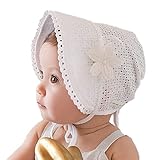 アップルスノー(applesnow) 赤ちゃん を日差しから守る ベビー 用 帽子 スウィート 男女 兼用 帽子 男の子 女の子 (ホワイト)