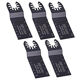 5本クイックリリース32mm HCSブラック振動マルチツール木製カッターソーブレード（Bosch用）Fein Black＆Decker