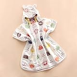 6重ガーゼ ベビーバスローブ おくるみ お洒落 マント 保温性 ふわふわガーゼタオル 通気性 大人(80cm x 170cm) J