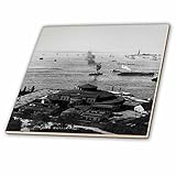 3drose Scenes from the Pastマジックランタン – Vintage New York Harbor Steamships自由の女神マジックランタン – タイル 8-Inch-C