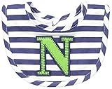 Mud Pie Baby-Boys Newborn N Initial Boy Bib, Blue, One Size by Mud Pie