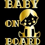 14色 BABY ON BOARD BOY LINE ステッカー【BABY IN CAR 男の子 ライン BOY】 (ミラーゴールド)