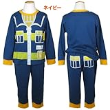 WALK ルームウエアにもオススメ♪男の子の長袖パジャマ《作業服》【PJ-017】 (100cm, ネイビー)