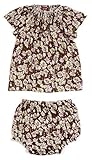 Milkbarn竹Short Sleeve Peasantドレスwith Bloomer "パープルフローラル" カラー: パープル