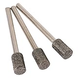 Chiloskit 10本8mm 円柱型 入りセットダイヤモンドビット 研削ヘッド ビット ミニルーター 研磨用 回転ヤスリ