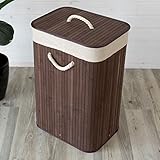 【アジア工房】ロープハンドルがおしゃれな バンブー ランドリーバスケット[65300] [並行輸入品]