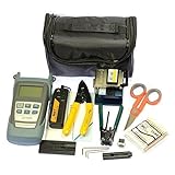 AIHOME 10 In 1 FTTH Optical Fiber Cleaver Tool Kit FC-6S 10Mw Pen-type Visual Fault Locator Power Me