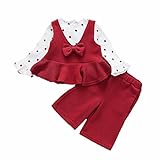 子供上下セット服 女の子 服 長袖 秋 Pojour Tシャツ＆ロングパンツ 可愛いドットブラウス 暖かい ベビールームウェア 子供3セット 丸首 普段着 カジュアル スポーツ 旅行 記念日 プレゼン