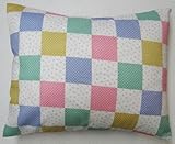 SheetWorld Crib / Toddler Percale Baby Pillow Case - Pastel Alphabet Squares - Made In USA by sheetw