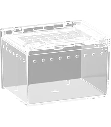 Amazon | シンプルチョコ 爬虫類飼育ケース ケージ 透明 蓋付き 両開き