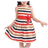 Ruideng 女の子の夏の新しいドレスプリンセスドレスノースリーブシフォンパーティードレスワンピースのスカートのドレスの公演発表会 結婚式 入園式 演奏会 (120cm)