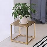 gannbarou　フラワースタンド　花台　金色　30 * 30 * 30cm　北欧風　おしゃれ　正方形　アイアン　観葉植物　園芸　ガーデニングラック　装飾用