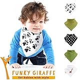 Giraffe Set of 5 Funky Giraffe Bandana Bibs
