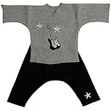 【未熟児】【低出生体重児】【早産児】【NICU】用 ベビー服：上下セット ロックスター