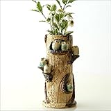 花瓶 おしゃれ 花器 和風 かわいい 瀬戸焼 ふくろう家族の花瓶 [mkn2770]