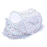 Baosity 夏用　ベビーベッド　赤ん坊　折り畳み式　トラベルネット　雰囲気　保護　使いやすい　蚊、ハエ、昆虫に対策　全2色　 - 白