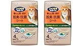 KA*O ニャン*とも清潔トイレ 脱臭・抗菌シート 4枚入 [猫用システムトイレシート](×2個)
