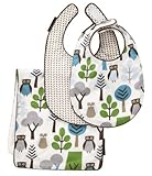 DwellStudio Bib and Burp Set, Owls by DwellStudio [並行輸入品]