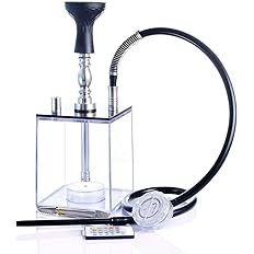 Amazon Co Jp シーシャ 水タバコ フーカ 喫煙具 Shisha Hookah アクリル シーシャ本体 シーシャ台 シーシャセット ブラック 透明 ステンレス製シーシャ 立方体 水烟 スクエア シリコンホース 持ち運び可能 水ギセル 水パイプ アクセサリー リモコンledライト付き 日本語
