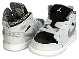 NIKE JORDAN 【ナイキ ジョーダン JORDAN 1 MID BT ベイビー シューズ 640735-032 US4c / 10cm プラチナ×ホワイト×メタリックシルバー×ブラック】