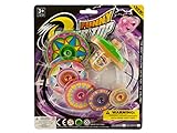 Bulk Buys Super Spinning Top with ExtraカラフルDiscsベビートイ、イエロー/グリーン/パープル/オレンジ/ピンク
