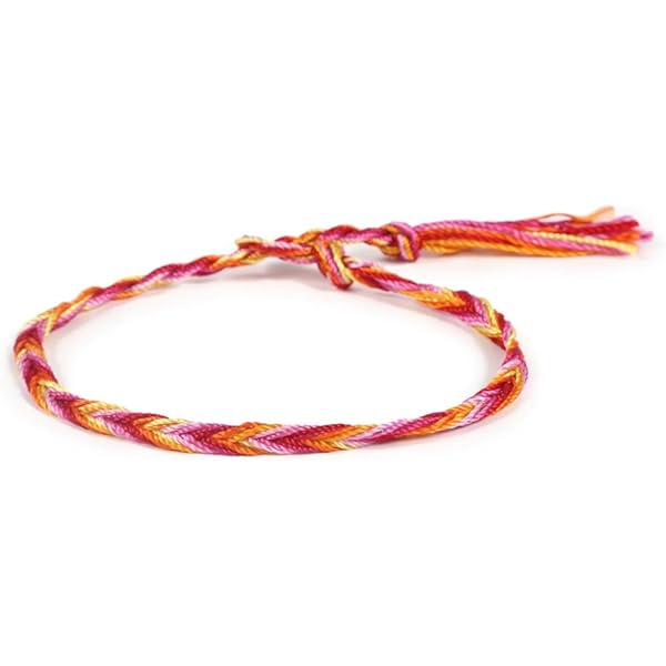 Amazon | [Fashion Jewelry] V字 カラフル ボーダー 編み込み