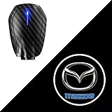 マツダ カーテシランプ RX-8 アクセラ CX-3 CX-4 CX-5 CX-8 デミオ アテンザカーテシライト LED ゴーストシャドーライト 投影用フィルム 自動車パーツ 取り付け簡単 配線不要 カーボン調 USB充電 高輝度チップ 1PCS 