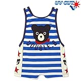 [ミキハウス] MIKIHOUSE 【ダブルＢ】 マリンボーダーグレコ水着 (80-100cm) 62-7114-366 白×ブルー/100cm