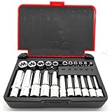 Simplyシルバー – 22-pc 1 /4 " & 3 /8 " Dr。メスTorxソケットセットStar Socet e4-e10 e11-e18ソケット